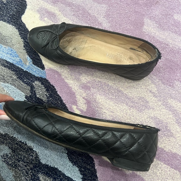 CHANEL black flats 39.5 - Picture 5 of 5